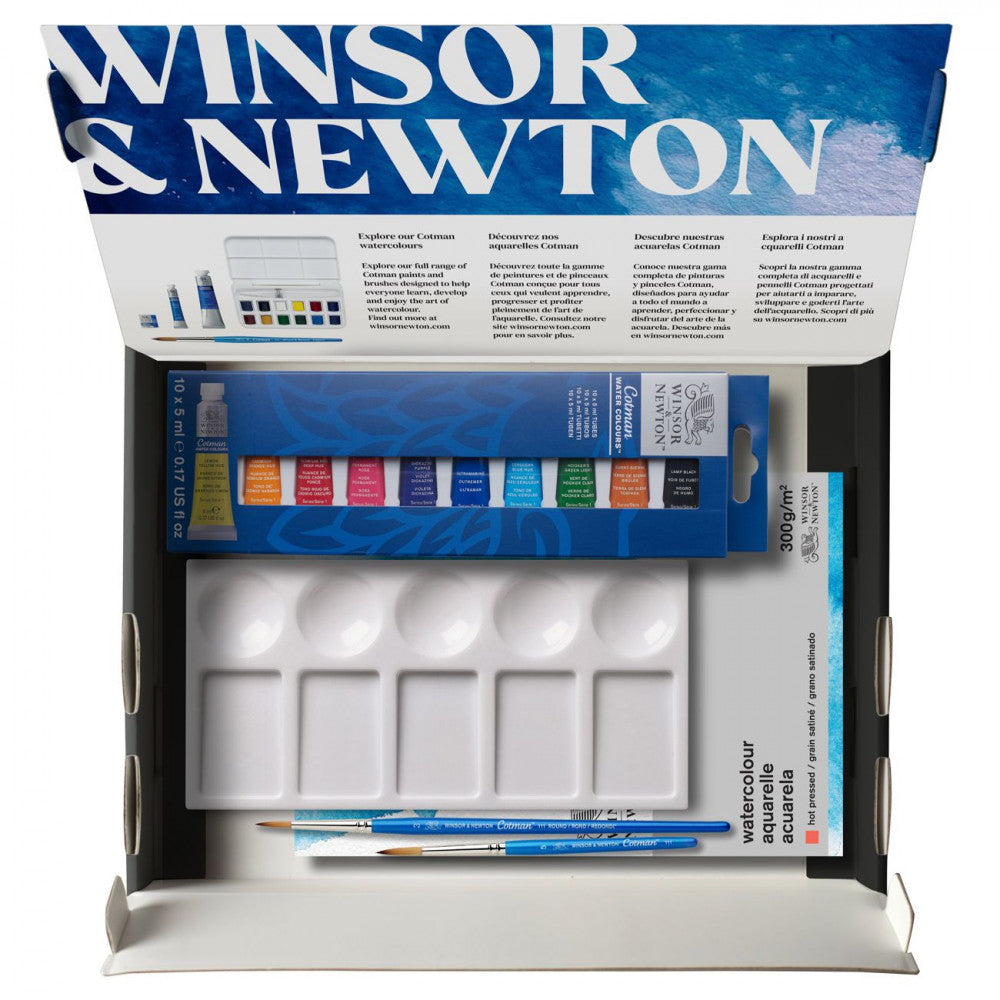 Estojo Tinta Aquarela Winsor & Newton Cotman Essentials 14 Peças