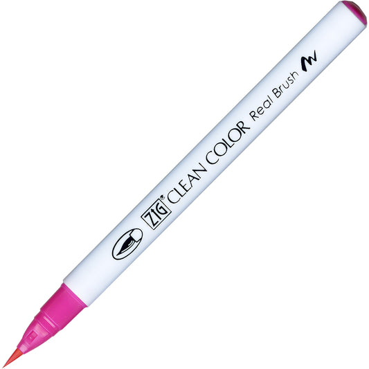 Caneta Pincel Kuretake Zig Clean Color Real Brush Pink 025