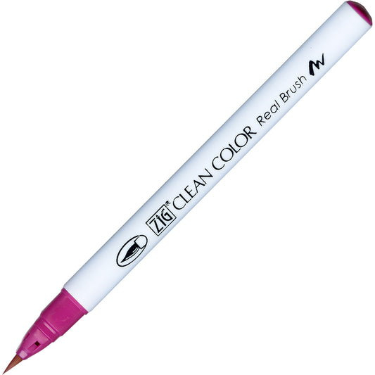 Caneta Pincel Kuretake Zig Clean Color Real Brush Dark Pink 027