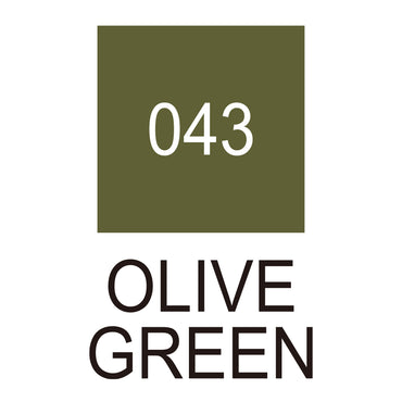 Caneta Pincel Kuretake Zig Clean Color Real Brush Olive Green 043