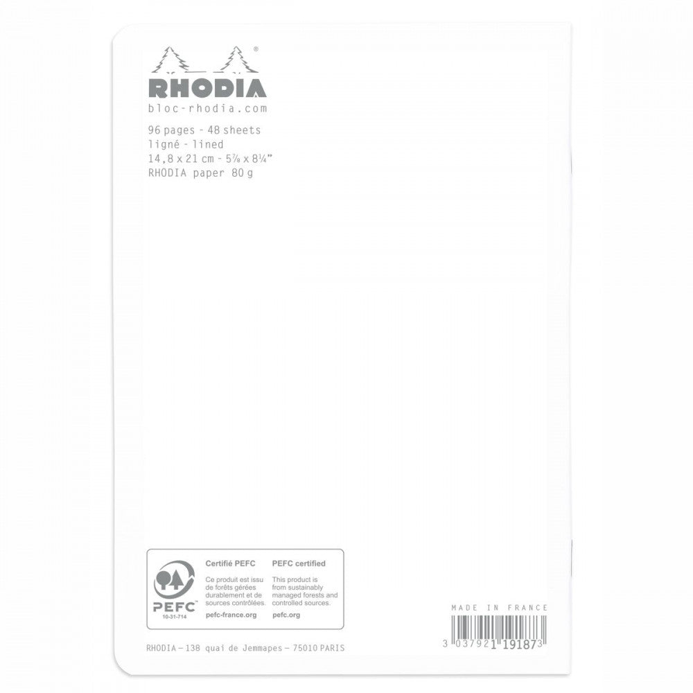 Caderneta Rhodia Classic A5 48 Folhas Branco