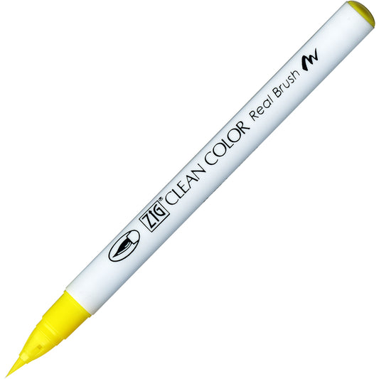 Caneta Pincel Kuretake Zig Clean Color Real Brush Lemon Yellow 051