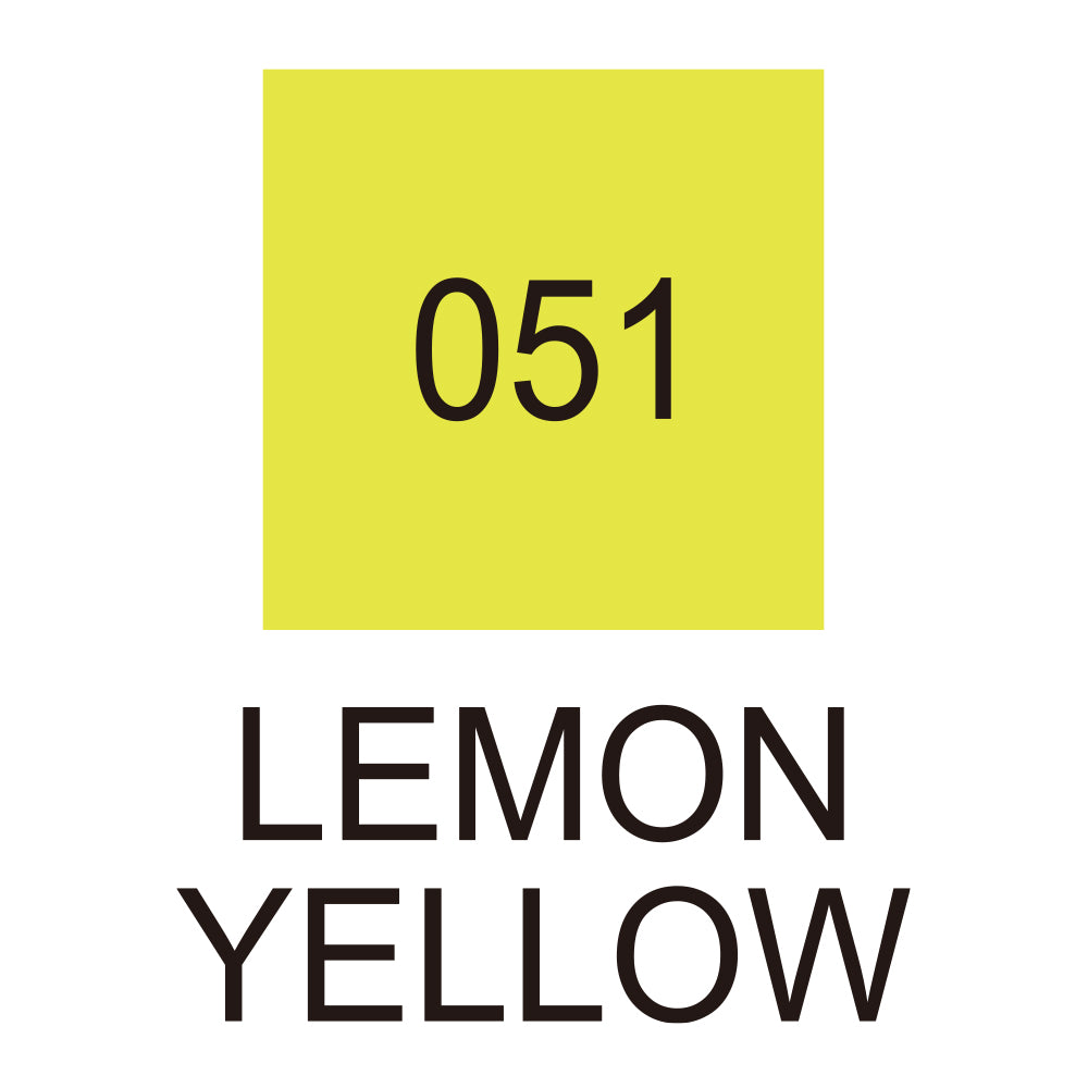 Caneta Pincel Kuretake Zig Clean Color Real Brush Lemon Yellow 051
