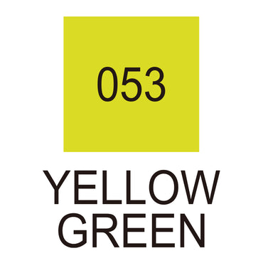 Caneta Pincel Kuretake Zig Clean Color Real Brush Yellow Green 053