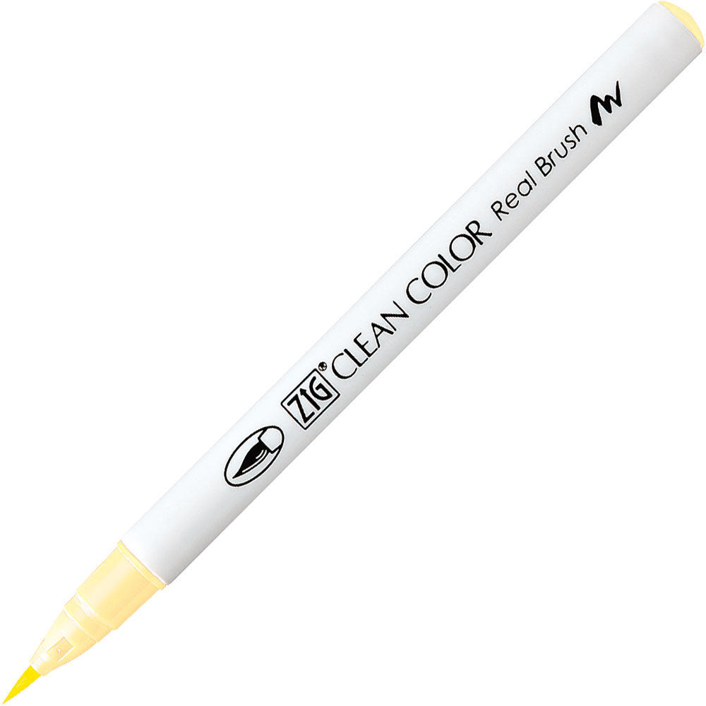 Caneta Pincel Kuretake Zig Clean Color Real Brush Pale Yellow 055