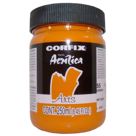 Tinta Acrílica Fosca Corfix Arts 250ml 55 Laranja G2