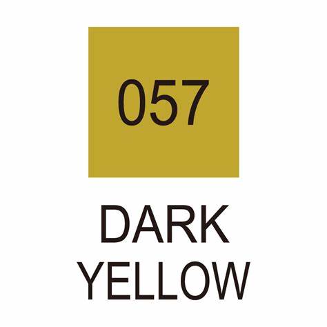 Caneta Pincel Kuretake Zig Clean Color Real Brush Dark Yellow 057