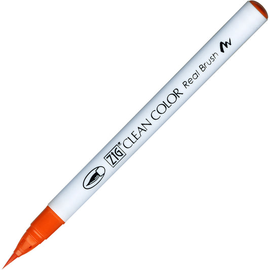Caneta Pincel Kuretake Zig Clean Color Real Brush Orange 070