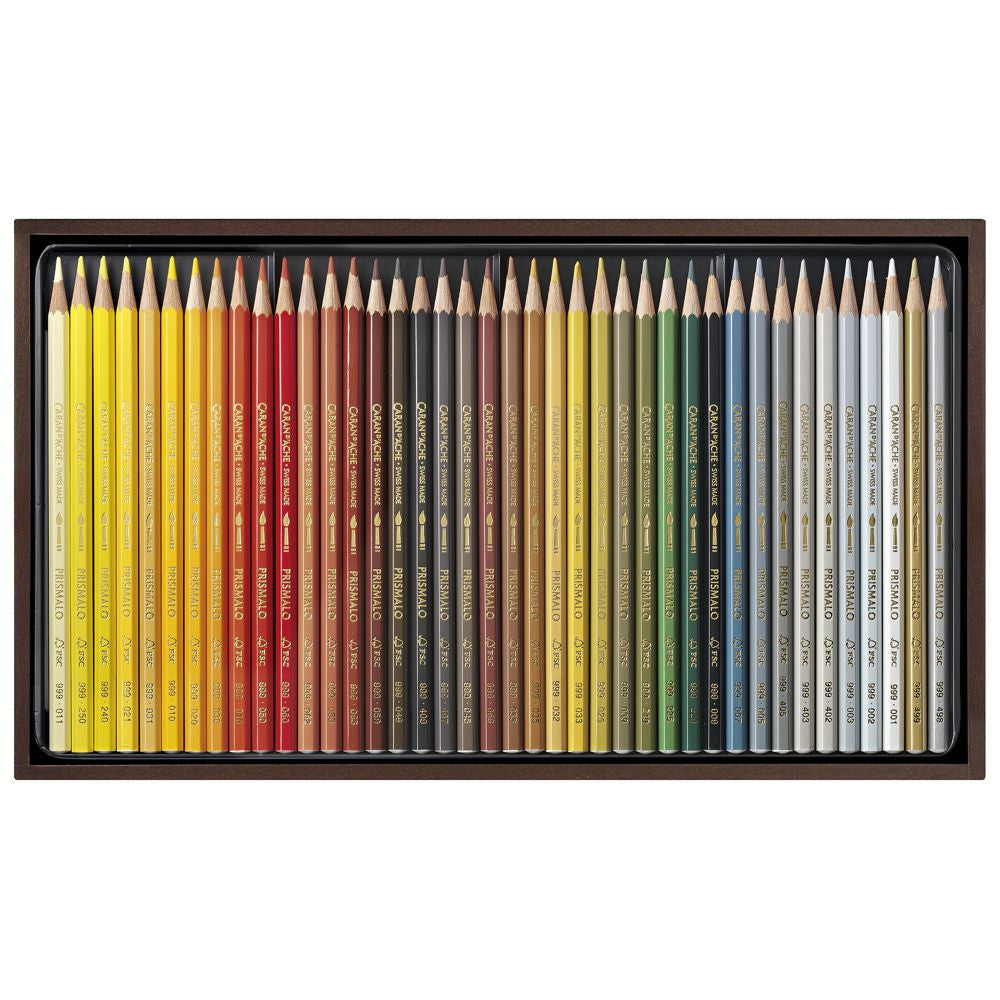 Lápis Aquarelado Caran D'Ache Prismalo 80 Cores Estojo Madeira