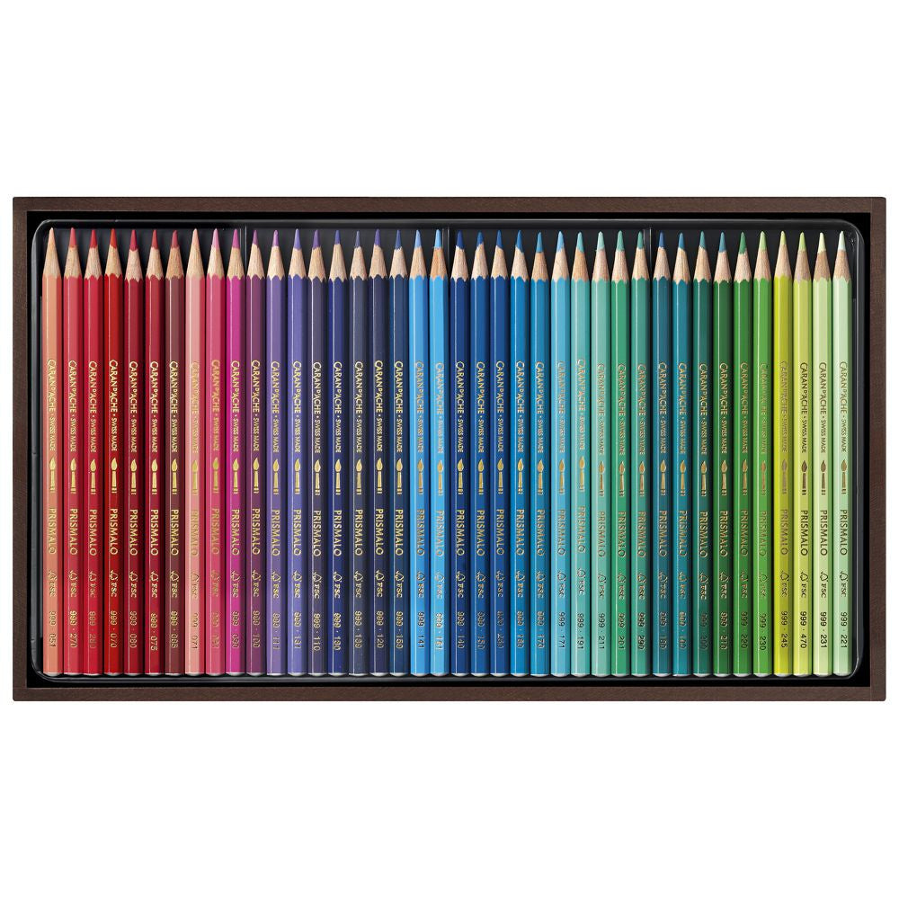 Lápis Aquarelado Caran D'Ache Prismalo 80 Cores Estojo Madeira
