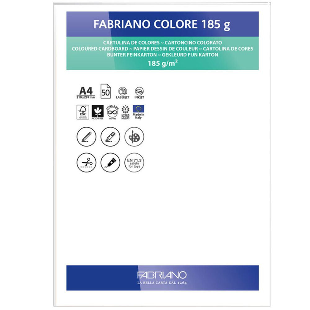 Papel Colore Fabriano Branco A4 185g/m² Pack 10 Folhas
