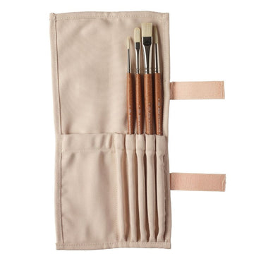 Kit Pincéis Para Óleo Winsor & Newton Profissional Sintéticos C/4 E Porta Pincel