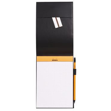 Bloco de Notas Rhodia 15,5x22cm N°16 Capa Couro Preto