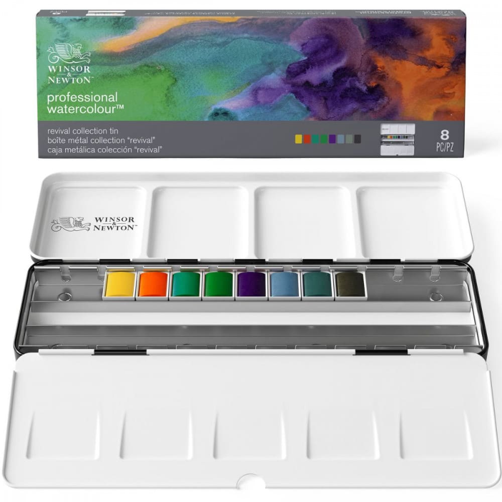 Tinta Aquarela Winsor & Newton Profissional Pastilha Edição Revival Collection