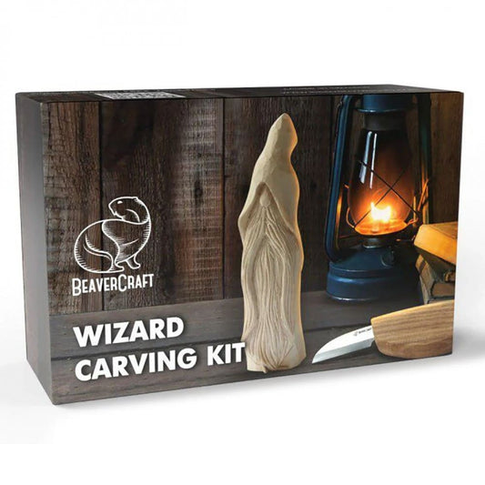 Conjunto Escultura em Madeira Beavercraft DIY Iniciação Mago