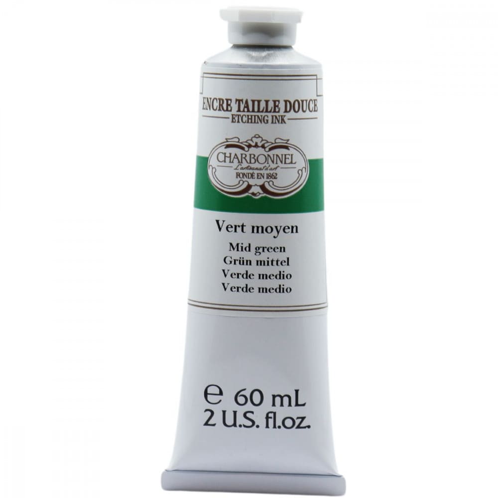 Tinta Para Gravura em Metal Medium Green Charbonnel 60ml