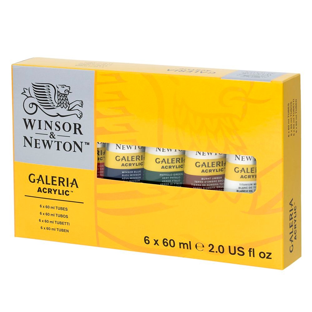 Estojo Tinta Acrílica Galeria Winsor & Newton 60ml 06 Cores