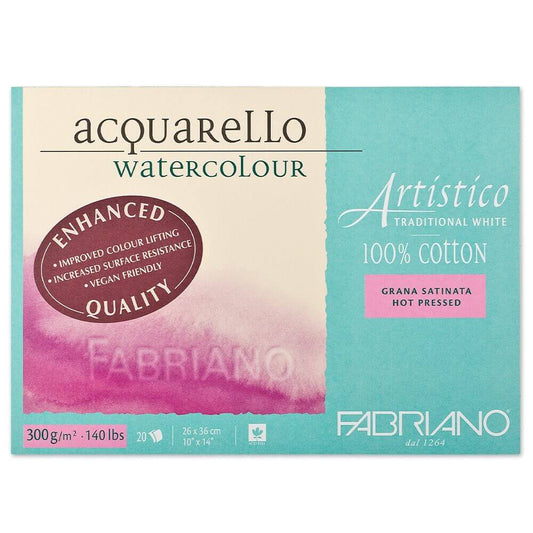 Bloco de Papel Para Aquarela Acquarello Fabriano Vegan GS 300g/m² 26x36cm