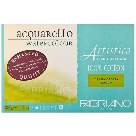 Bloco de Papel Para Aquarela Acquarello Fabriano Vegan GG 300g/m² 31x41cm
