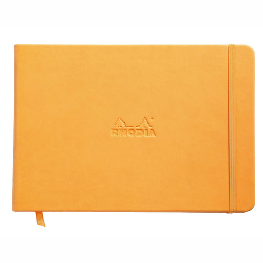 Webnotebook Rhodia A5 96 Folhas Capa de Couro Laranja