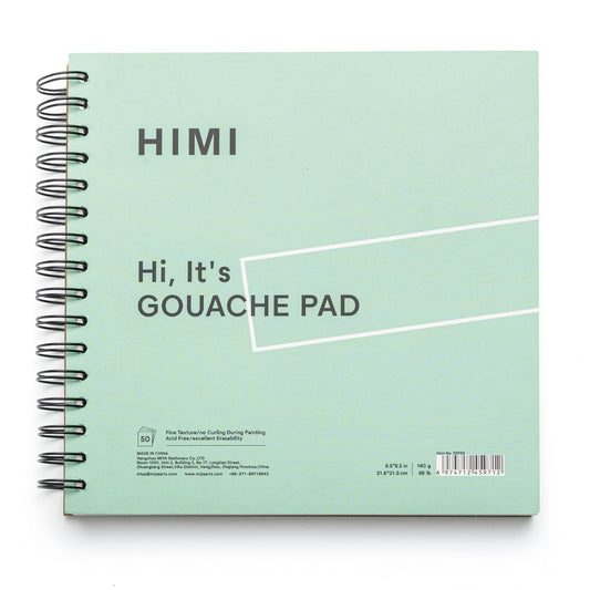 Bloco de Papel Para Guache Himi 160g/m² 21,6x21,6cm 50 Folhas