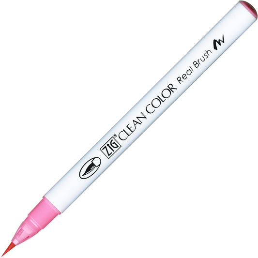 Caneta Pincel Kuretake Zig Clean Color Real Brush Piach Pink 202