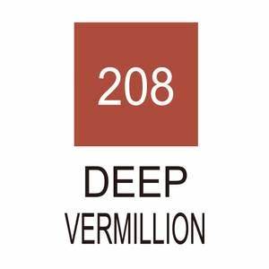 Caneta Pincel Kuretake Zig Clean Color Real Brush Deep Vermillion 208