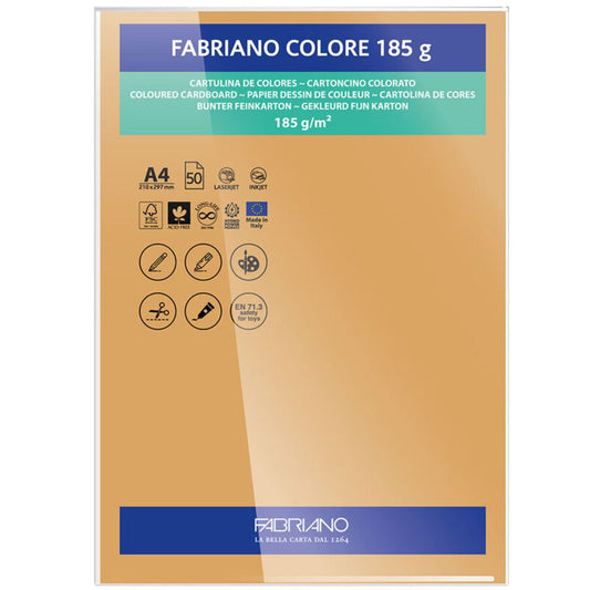 Papel Colore Fabriano Avana A4 185g/m² Pack 10 Folhas