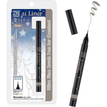 Caneta Pincel Ultra Fina Ai Liner Kuretake Gray
