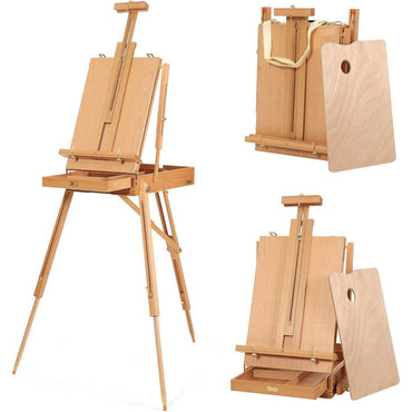 Cavalete de Campo e Estúdio Estilo Francês Grande em Madeira Sinoart