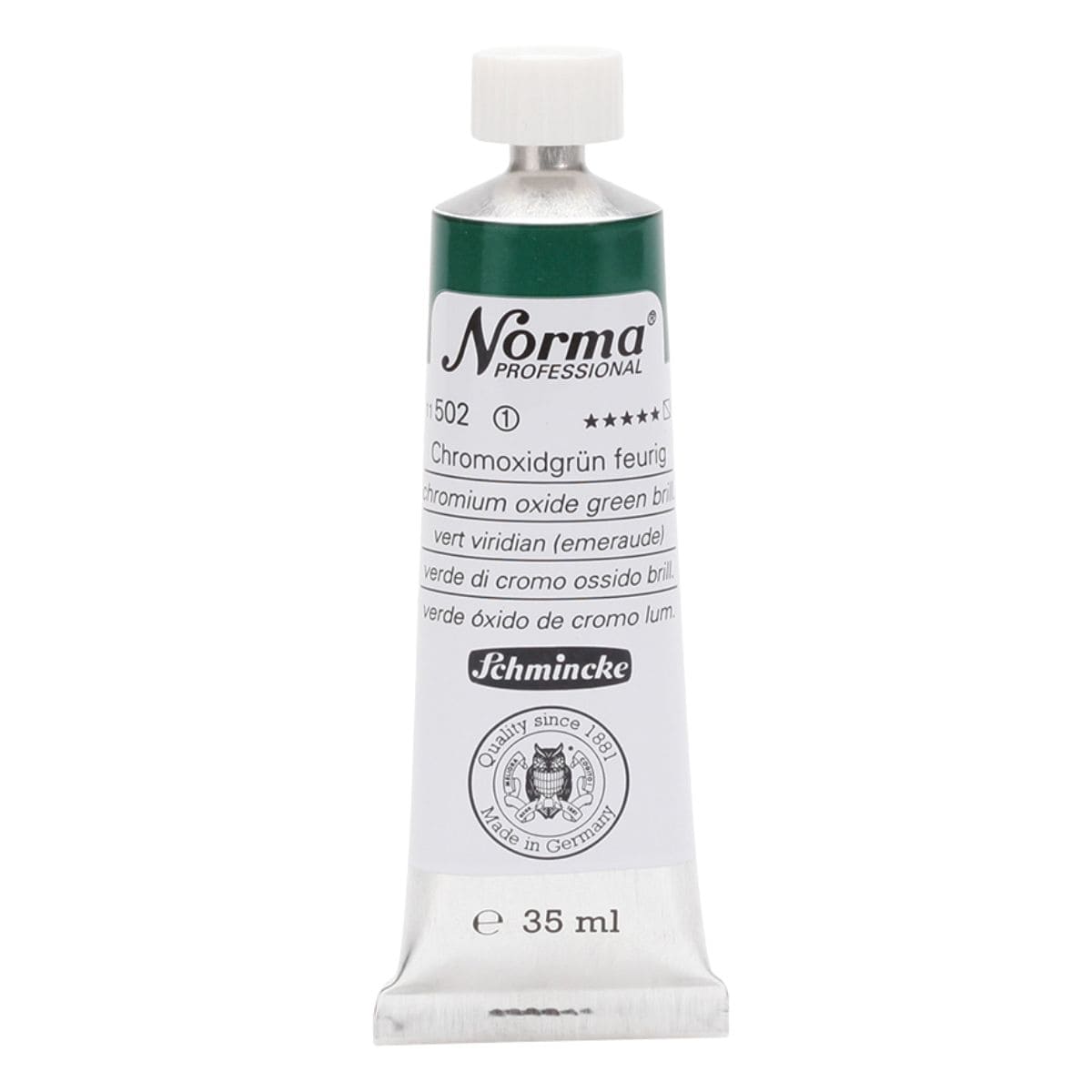 Tinta Óleo Schmincke Norma 35ml S1 502 Chromium Oxide Green Brill