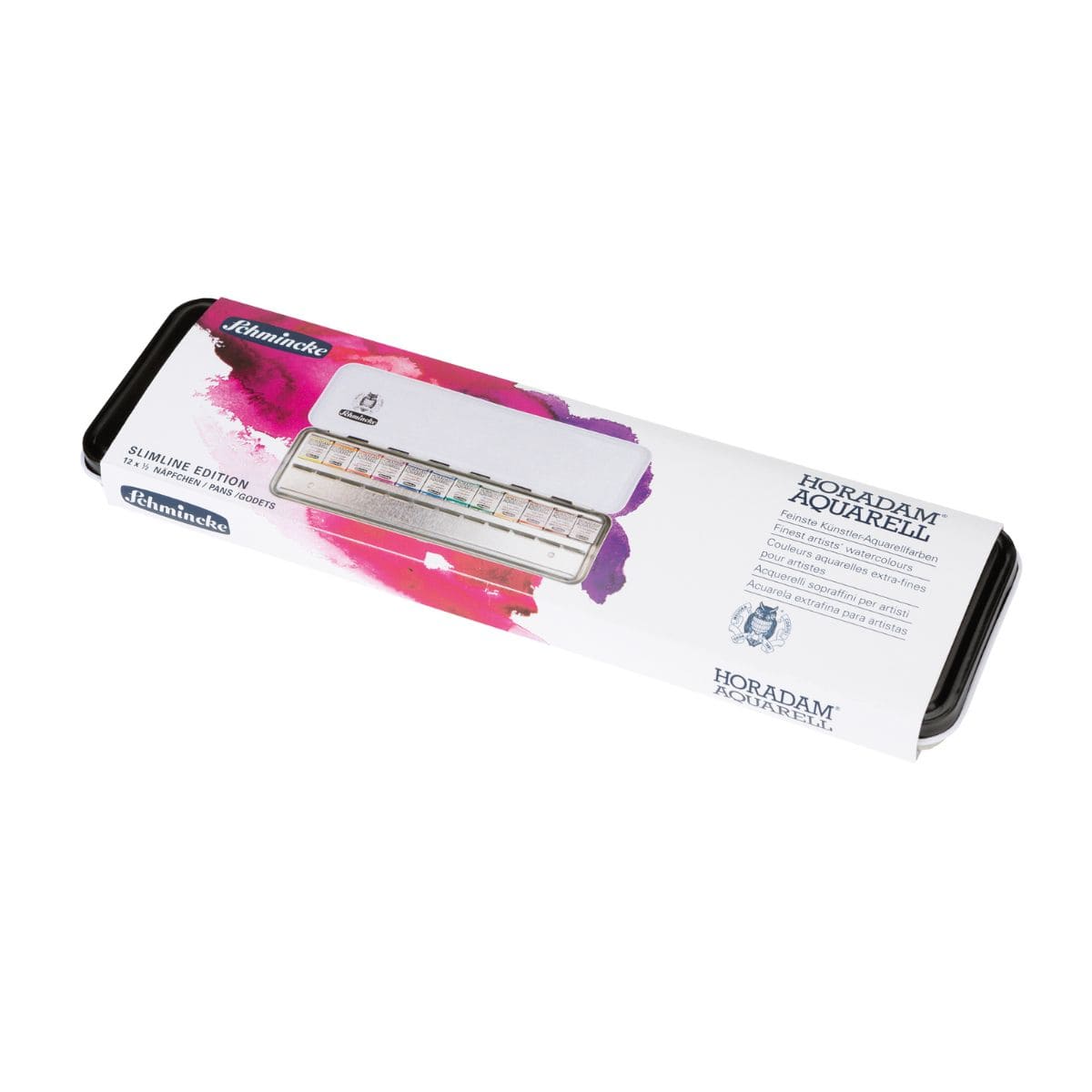 Tinta Aquarela Schmincke Horadam Pastilha 12 Cores
