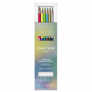 Lápis Aquarelável Caran D’Ache Prismalo Bicolor 12 Cores