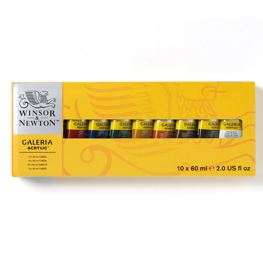 Estojo Tinta Acrílica Galeria Winsor & Newton 60ml 10 Cores