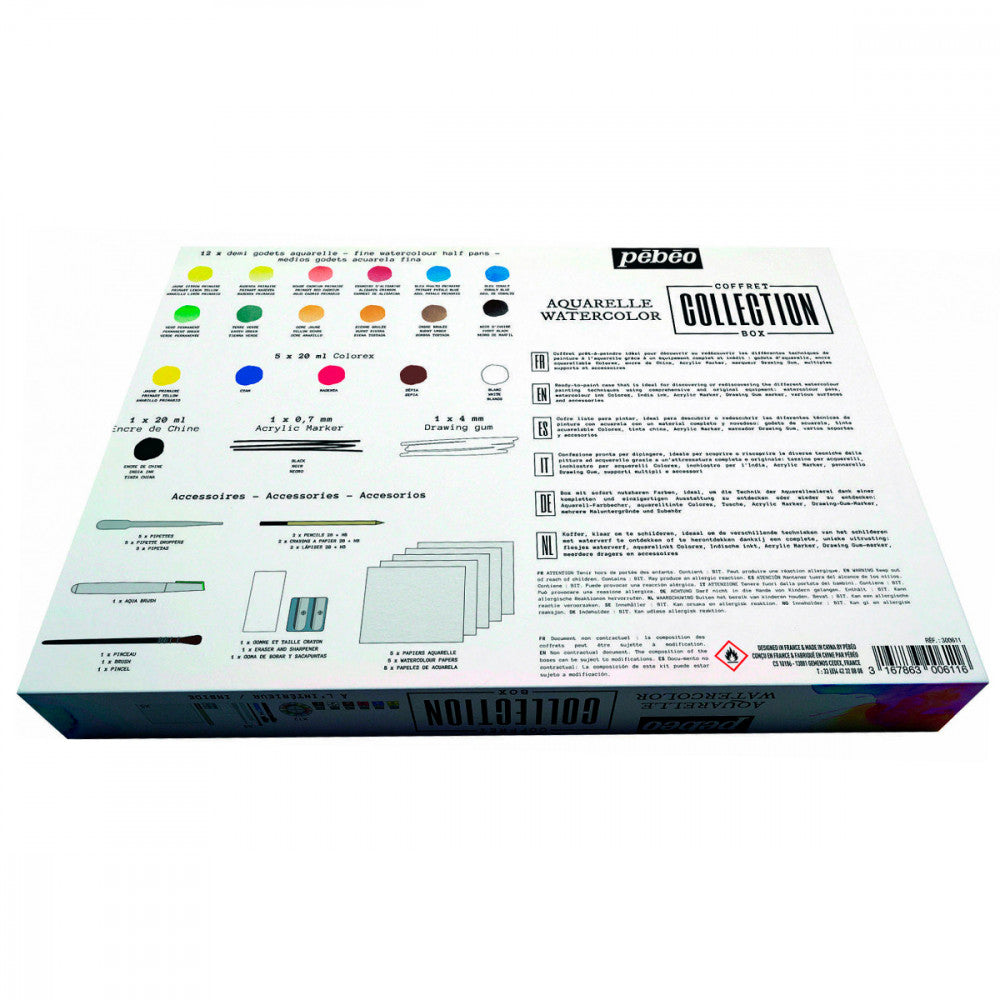 Estojo Tinta Aquarela Pebeo Collection Box