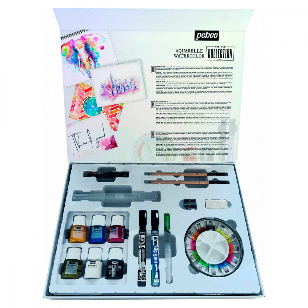 Estojo Tinta Aquarela Pebeo Collection Box