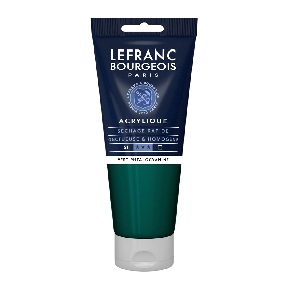 Tinta Acrílica Lefranc & Bourgeois 200ml 598 Phthalocyanine Green