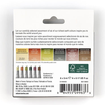 Aquarela Winsor & Newton Profissional C/6 Tubos Edição Rich Earth Collection