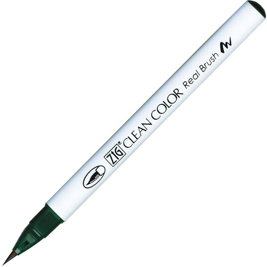 Caneta Pincel Kuretake Zig Clean Color Real Brush Marine Green 400