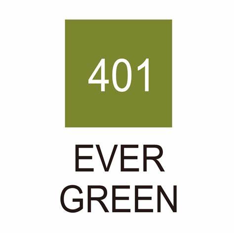 Caneta Pincel Kuretake Zig Clean Color Real Brush Ever Green 401