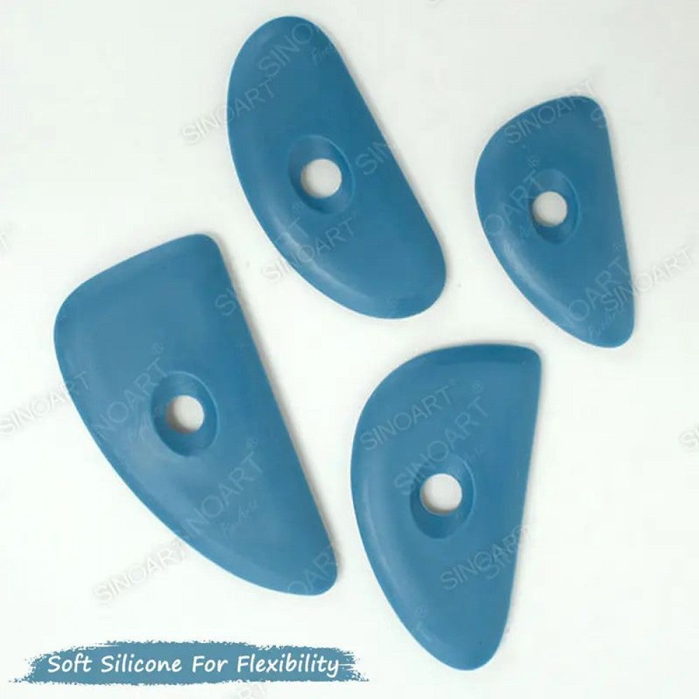 Espátulas de Silicone P/ Cerâmica Set C/4 Formatos