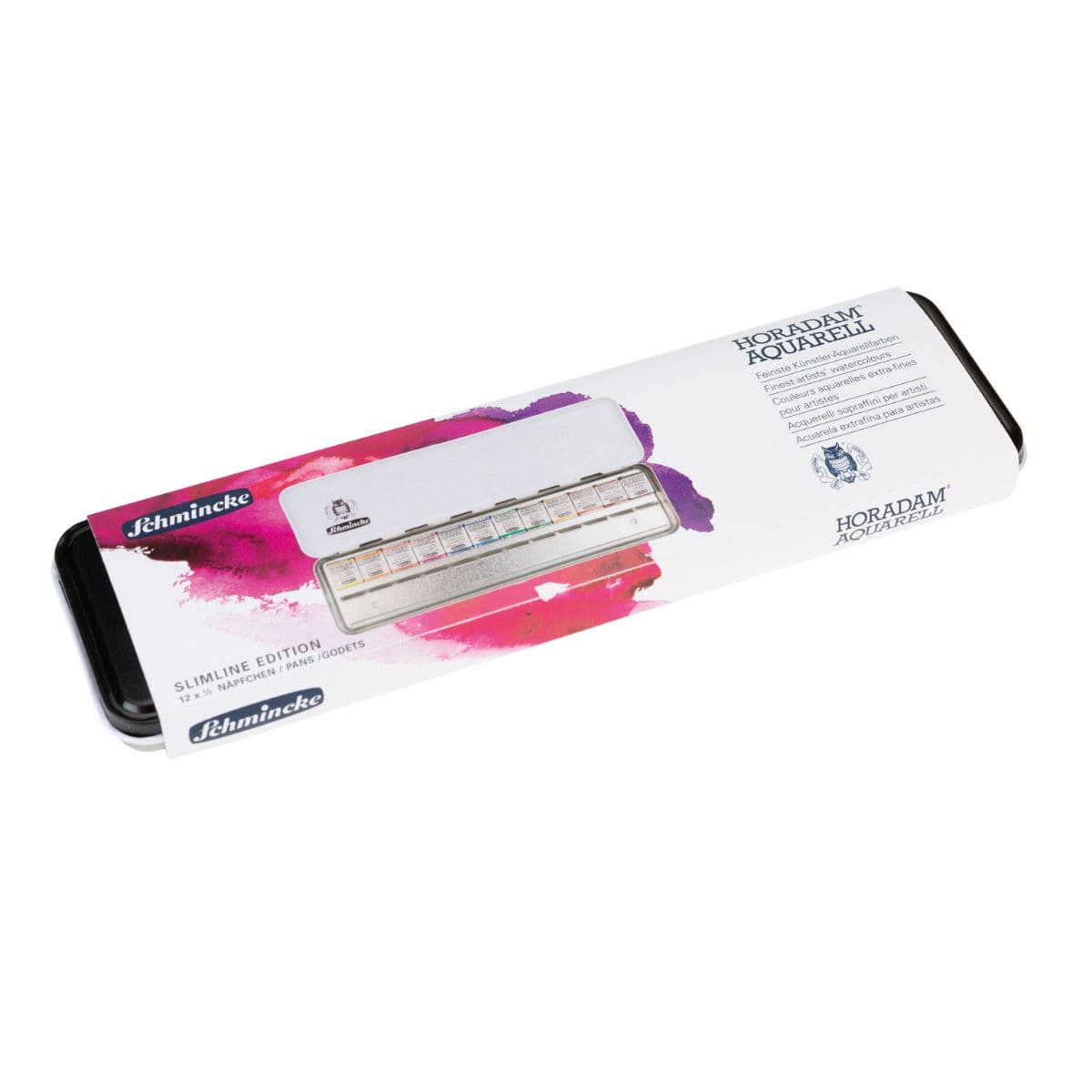 Tinta Aquarela Schmincke Horadam Pastilha 12 Cores