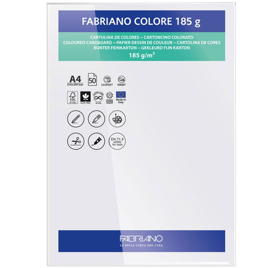 Papel Colore Fabriano Gris Perla A4 185g/m² Pack 10 Folhas