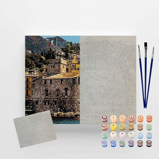 conjunto pintura numerada arte terapia 40x50cm itália