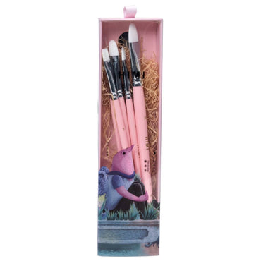Kit De Pincéis Rosa Himi Para Guache 5 Unidades