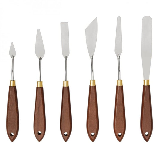 espátulas de aço para pintura liquitex 06 unidades