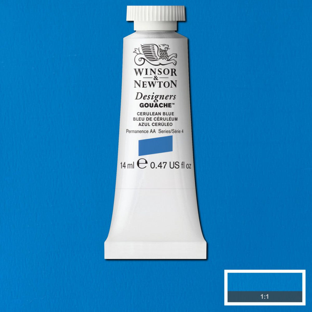 Tinta Guache Winsor & Newton Designers 14ml S4 137 Cerulean Blue