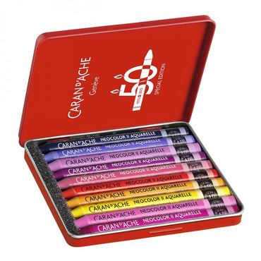Giz Aquarelável Neocolor II Caran d’ Ache 10 Cores Edição 50 Anos Pop
