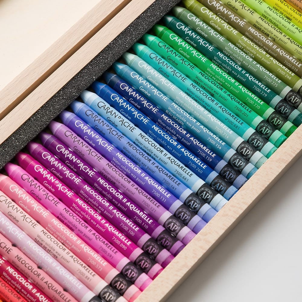 Estojo Giz Aquarelável Neocolor II Caran d’Ache 50 Cores Edição Limitada 50 Anos