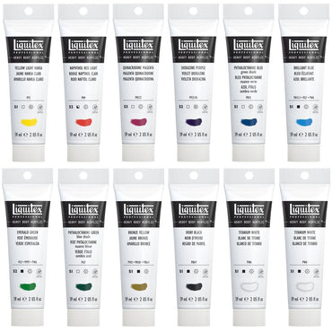 Estojo Tinta Acrílica Liquitex Heavy Body 59ml 12 Cores